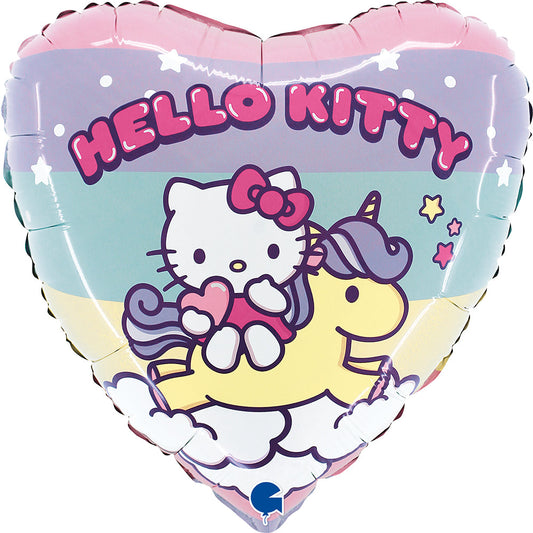 18" Hello Kitty Rainbow Double-Sided Foil Balloon