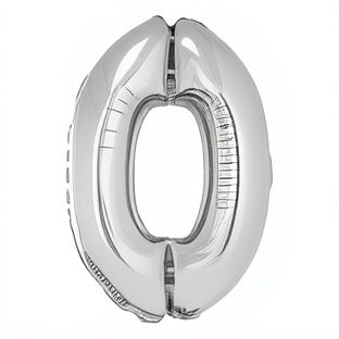 40" Silver Foil Number Balloon (0-9)