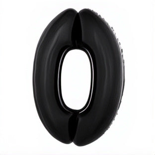 40" Black Foil Number Balloon (0-9)