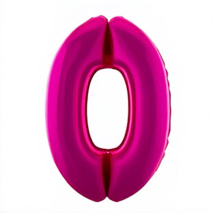 40" Hot Pink Foil Number Balloon (0-9)