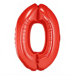 40" Red Foil Number Balloon (0-9)